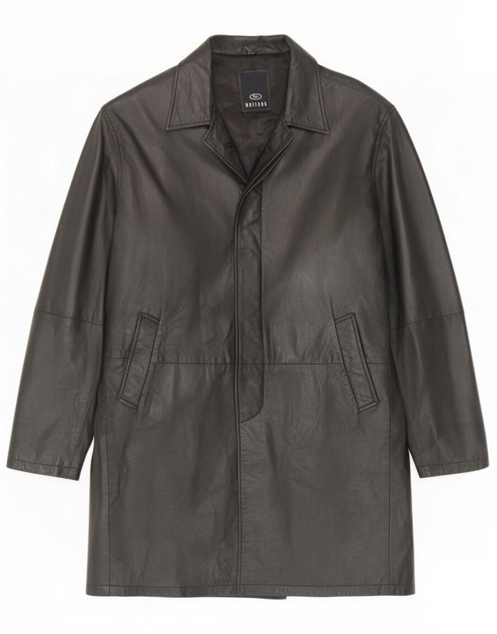 Matinee Abrigo de cuero para hombre UK 44 2XL Negro