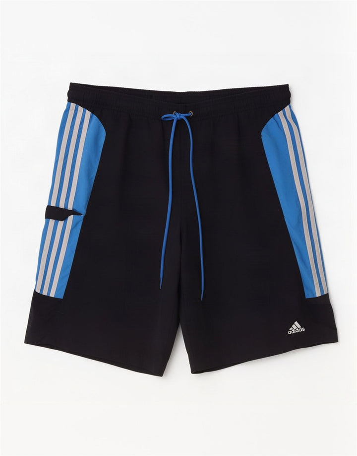 Adidas Hombre Cargo Bañador Corto Grande Azul Marino Colorblock Poliéster