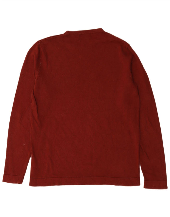 Jersey Jack & Jones Hombre con cuello redondo y cuello redondo de algodón rojo medio