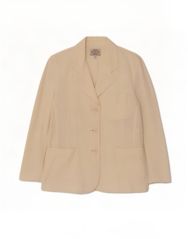 Armani Jeans Chaqueta Blazer de 3 Botones para Mujer IT 44 Mediano Blanco