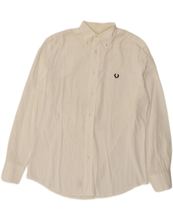 Camisa Fred Perry Hombre Mediana Blanca Algodón