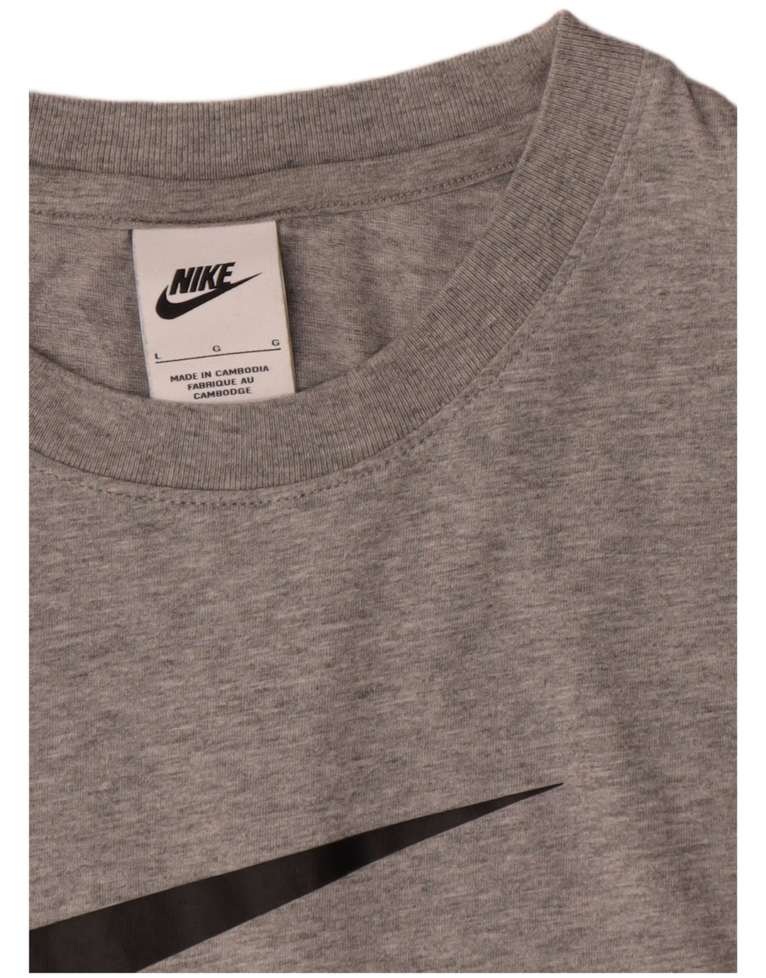 Nike - Camiseta gráfica para hombre, talla grande, algodón gris