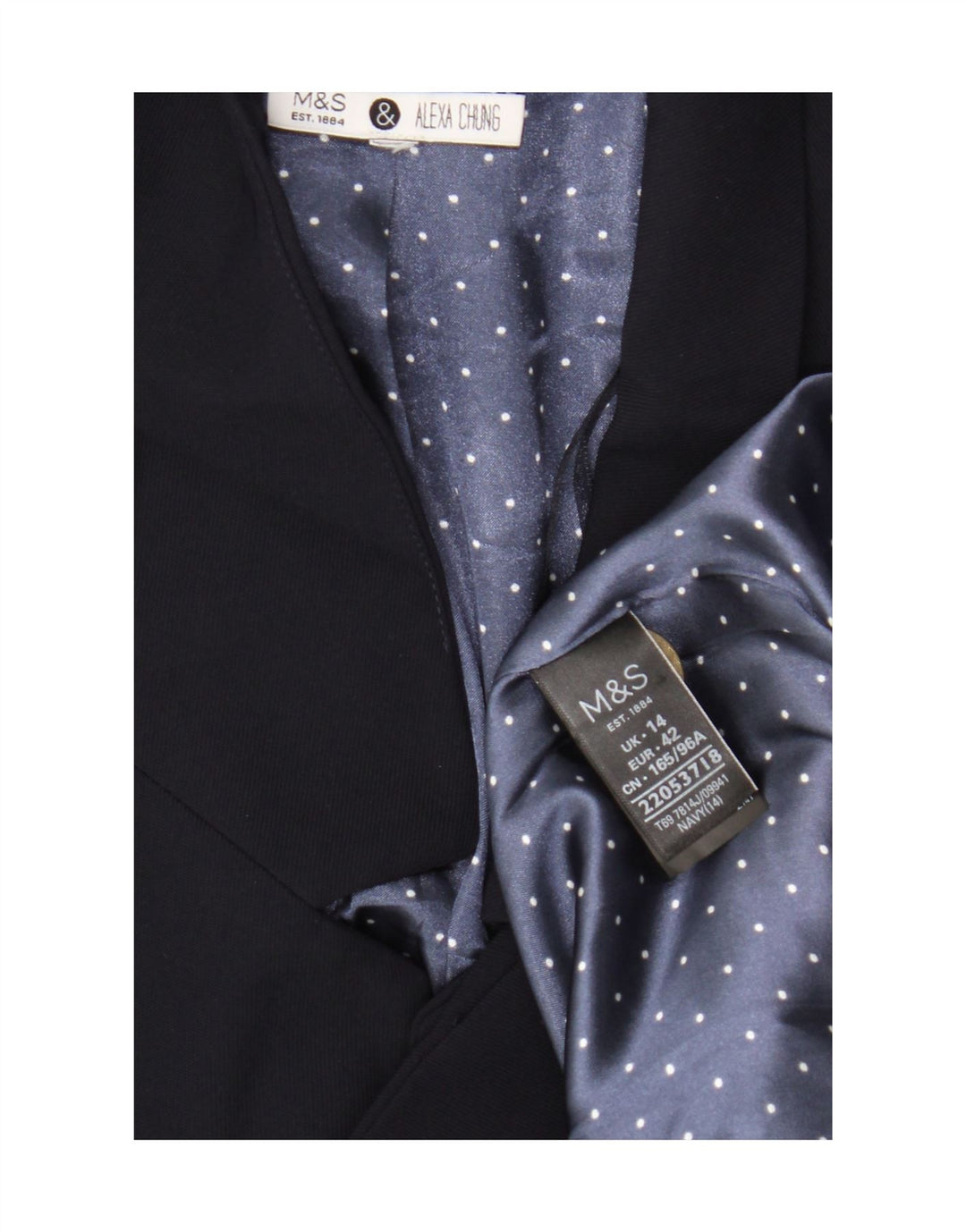 Marks & Spencer Chaqueta Alexa Chung para Mujer UK 44 Grande Azul Marino