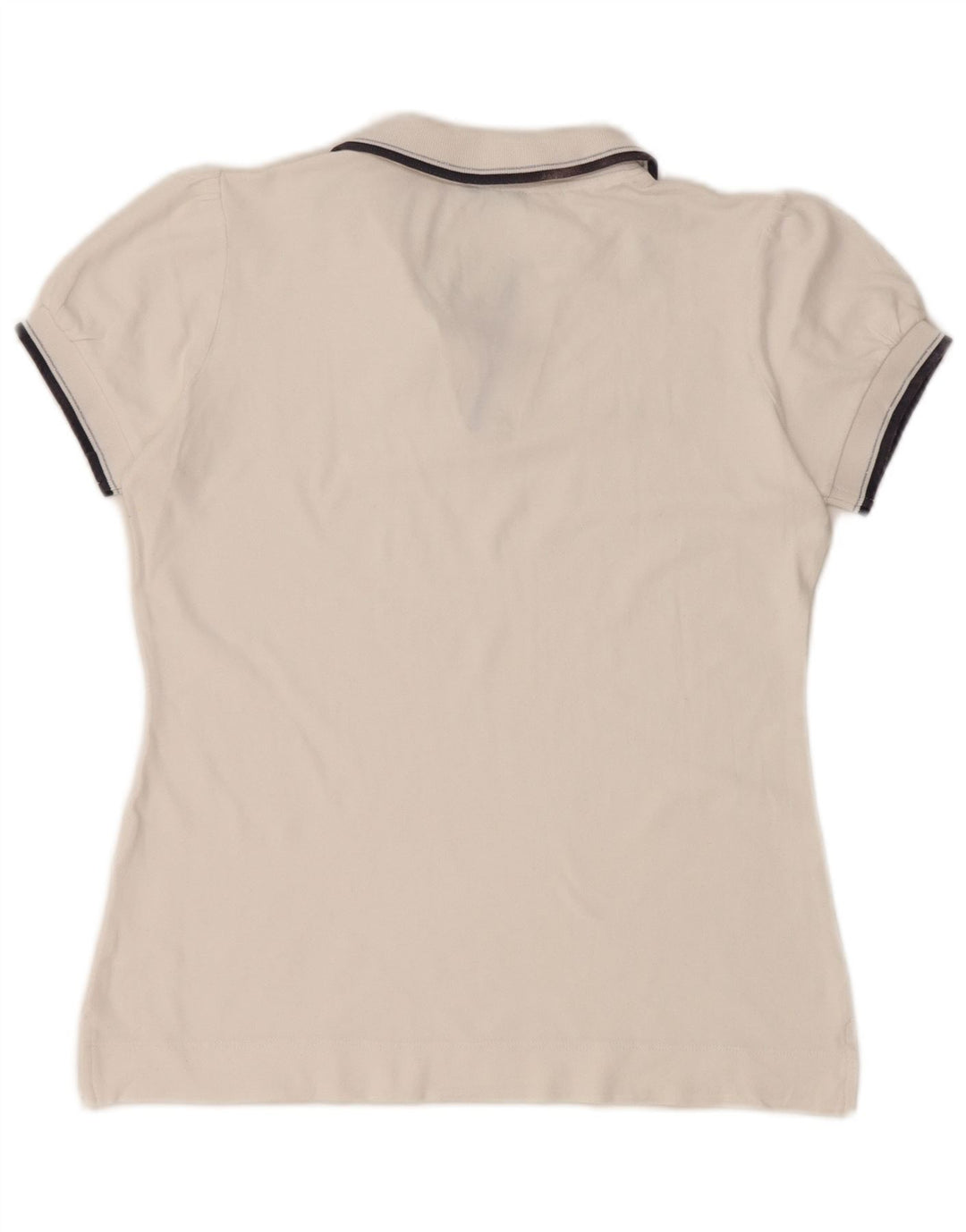 BENETTON Polo para mujer UK 40 Mediano Blanco
