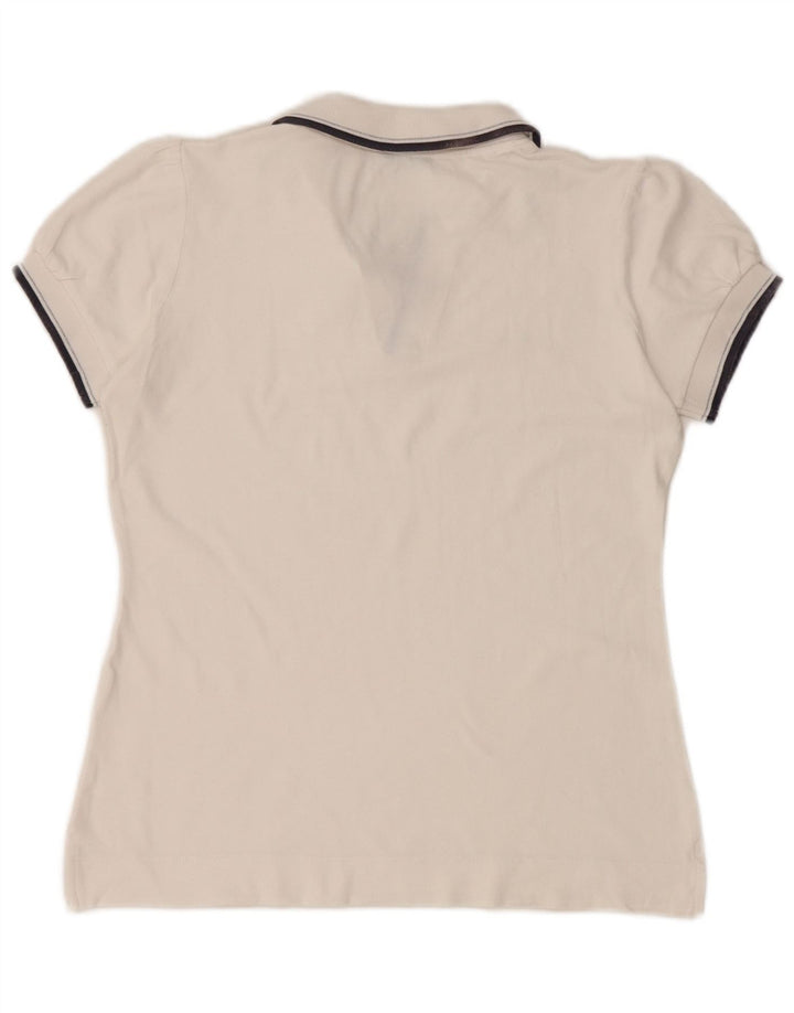 BENETTON Polo para mujer UK 40 Mediano Blanco