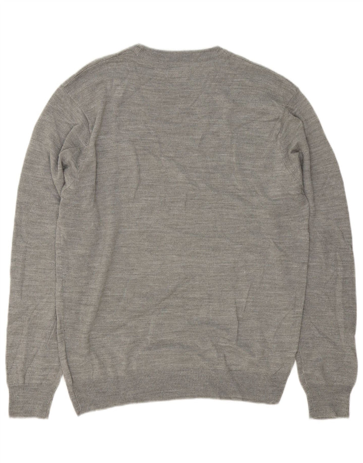 Pierre Cardin - Jersey de cuello redondo para hombre, acrílico gris grande