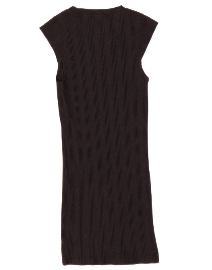 Zara Vestido recto para mujer UK 8 Small Algodón negro