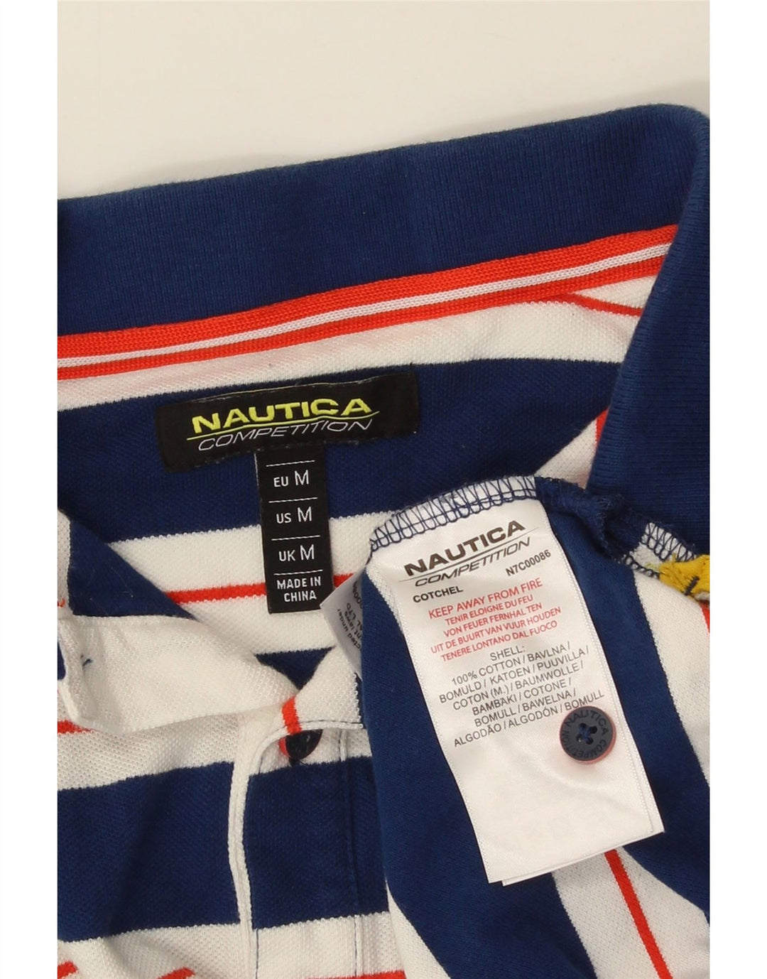 NAUTICA Polo Hombre Algodón Rayas Azul Marino Mediano