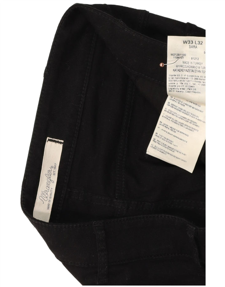 WRANGLER Pantalones informales rectos Sara para mujer W33 L32 Algodón negro