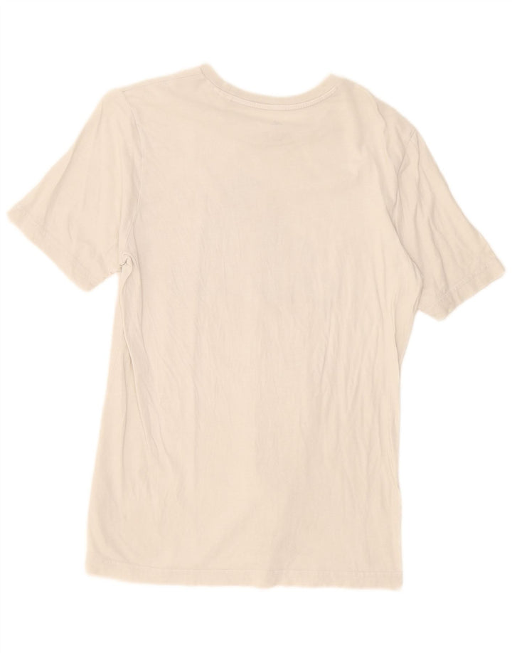 Adidas - Camiseta gráfica para hombre, talla pequeña, algodón blanco