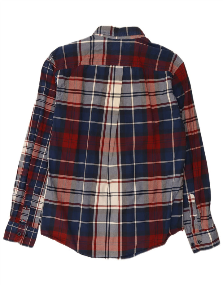 Camisa Tommy Hilfiger Hombre Regular Fit Algodón A Cuadros Azul Medio