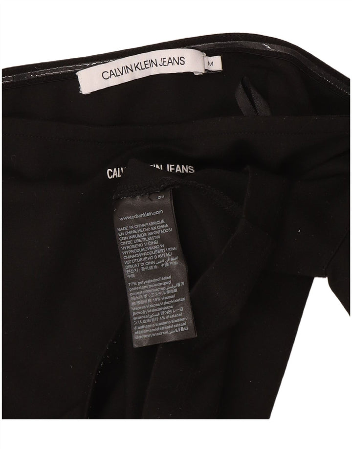 Calvin Klein Jeans Blusa corta para mujer Top UK 12 Mediano Negro Poliéster