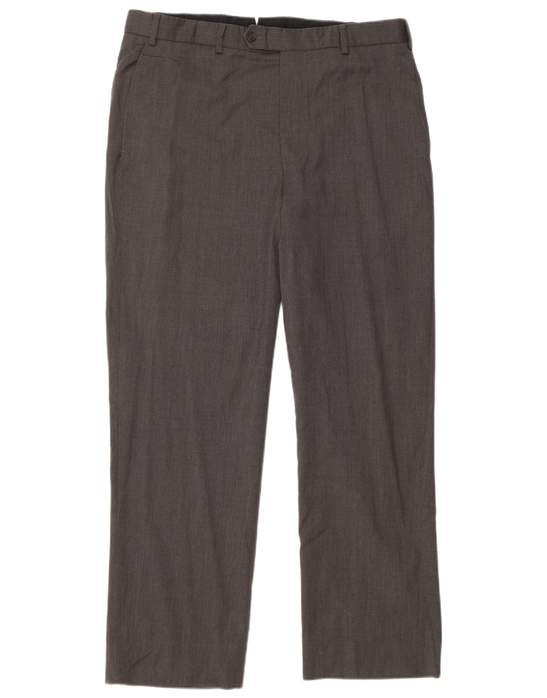 BROOKS BROTHERS Pantalón de traje recto para hombre W36 L30 Lana gris