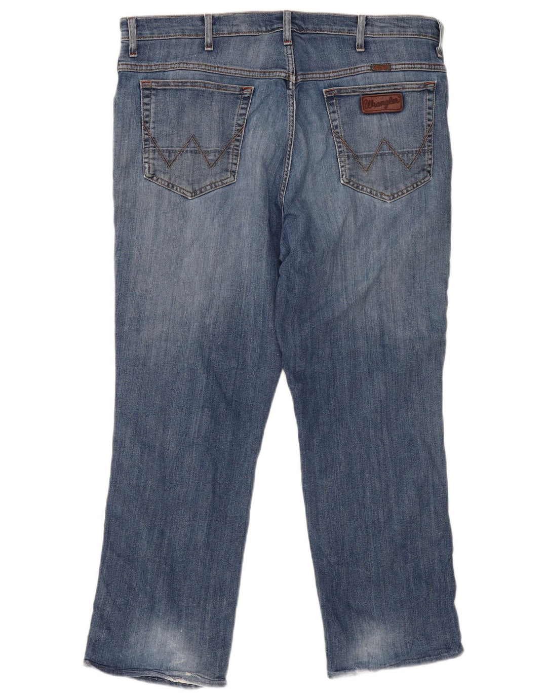 Wrangler Vaqueros Rectos Desgastados para Hombre W38 L27 Azul