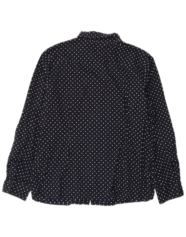 Tommy Hilfiger Camisa de corte clásico para mujer 2XL Algodón con lunares azul marino