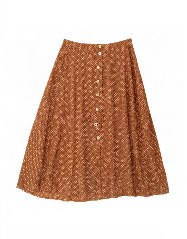 Falda acampanada para mujer Les Copains IT 46 Large W32 Acetato manchado marrón
