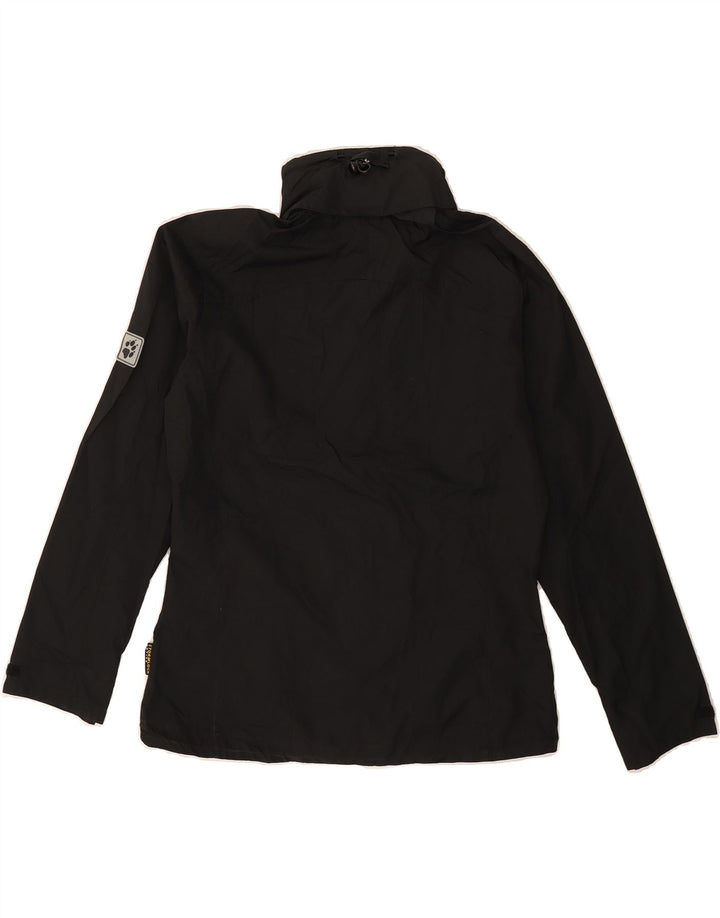 JACK WOLFSKIN Womens Windbreaker Jacket UK 12/14 Medium Black Polyester Vintage Jack Wolfskin and Second-Hand Jack Wolfskin from Messina Hembry 