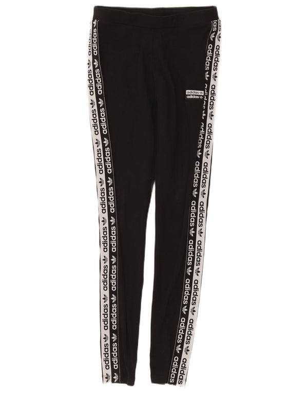 Adidas Leggings gráficos para mujer Reino Unido 8 Pequeño Algodón negro