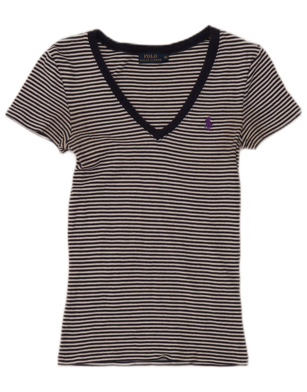 Ralph Lauren Camiseta de manga corta para mujer Top UK 4 XS Azul marino Náutico