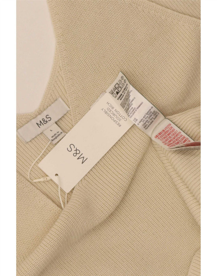 Marks & Spencer - Camiseta sin mangas para mujer, talla 40, talla grande, algodón beige