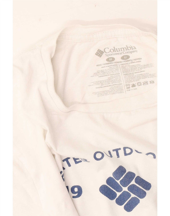 Columbia Camiseta gráfica para hombre Top Medium White Cotton