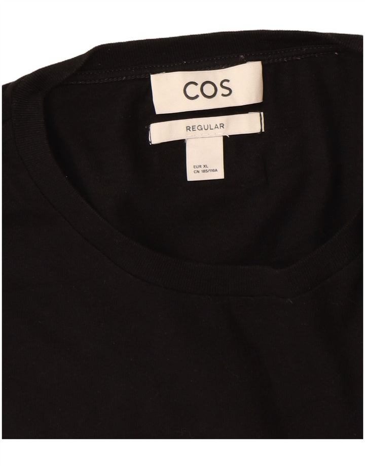 Cos Camiseta Regular Fit para Hombre Top XL Algodón Negro