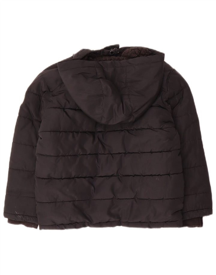 Dkny Chaqueta acolchada con capucha y gráfico para niños 5-6 años Negro Poliéster