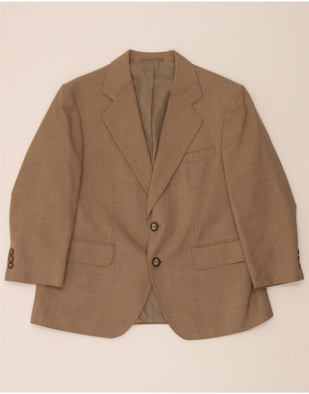 BUSCHFORT EXQUISIT Mens 2 Button Blazer Jacket UK 38 Medium Brown Vintage Buschfort Exquisit and Second-Hand Buschfort Exquisit from Messina Hembry 