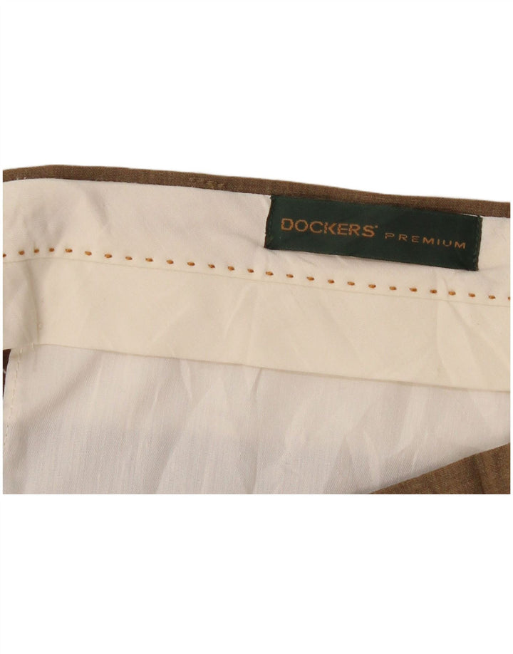 Dockers Pantalón de traje con pinzas para hombre W36 L27 Caqui