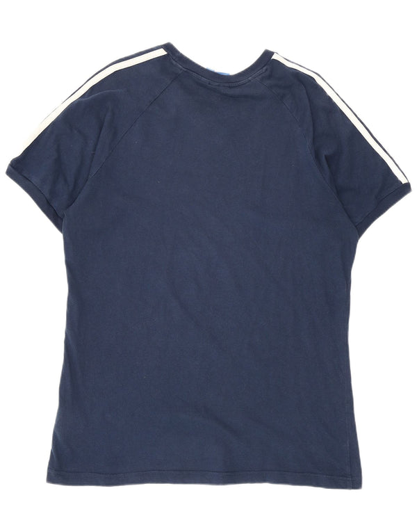 Adidas - Camiseta gráfica para hombre, talla grande, algodón azul marino