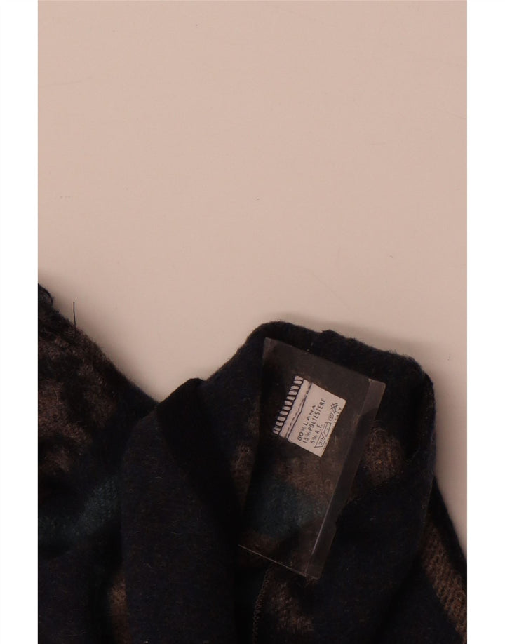 Vintage hombres chaleco medio azul feria isla lana