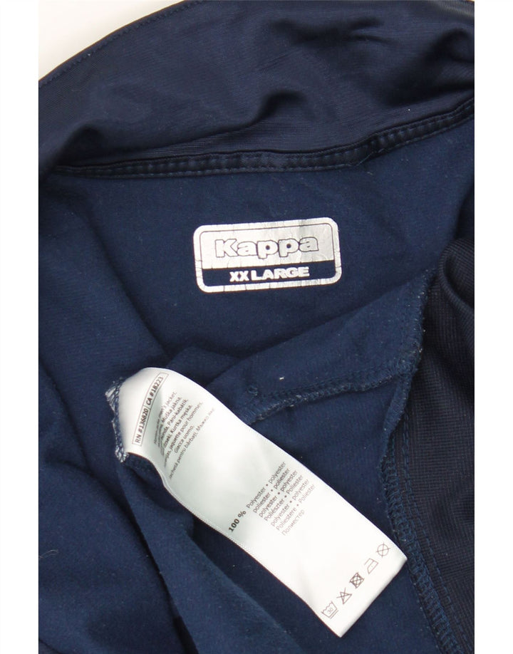 Kappa Mens Graphic Chándal Top Chaqueta 2XL Azul Marino Poliéster