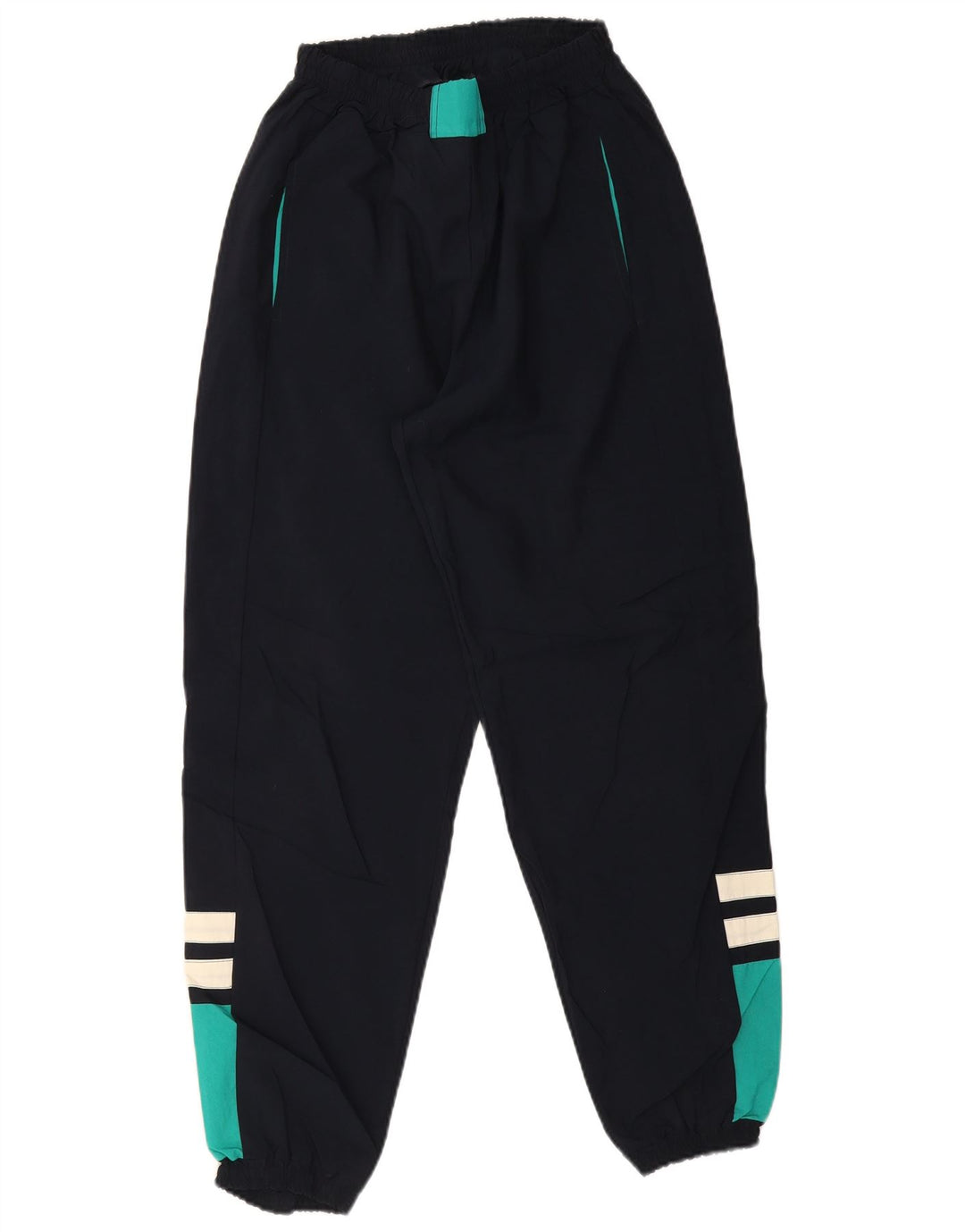 Vintage Hombre Chándal Pantalones Joggers Medio Azul Marino Colorblock