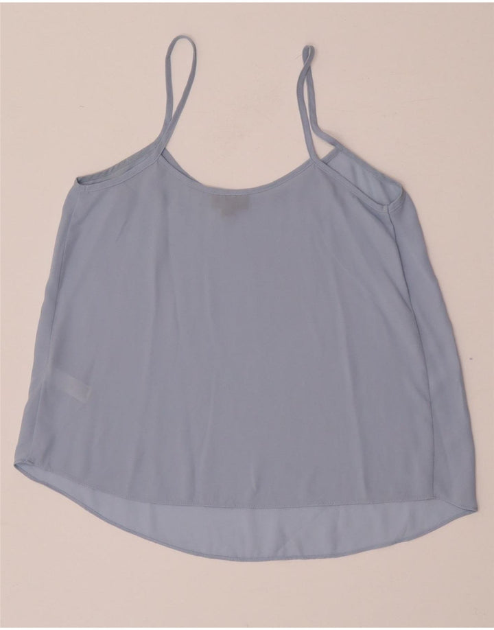Topshop Top de tirantes extragrande para mujer UK 8 Small Poliéster azul