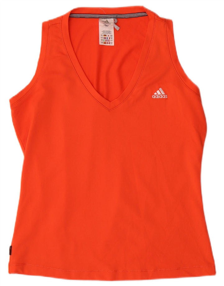 ADIDAS Mujer Clima 365 Chaleco Top UK 14 Mediano Naranja