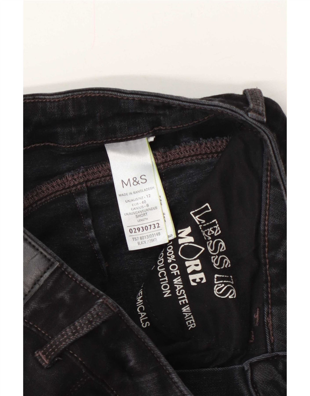 Marks & Spencer Vaqueros ajustados para mujer UK 12 Medium W28 L28 Algodón gris