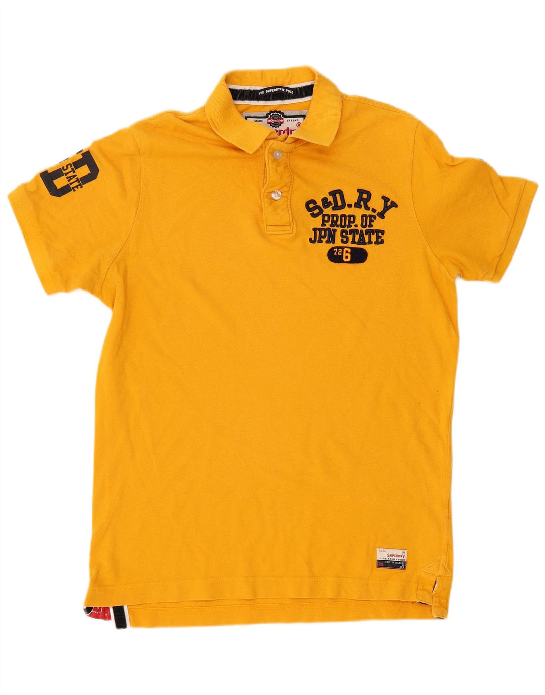 SUPERDRY Polo gráfico para hombre XL Algodón amarillo