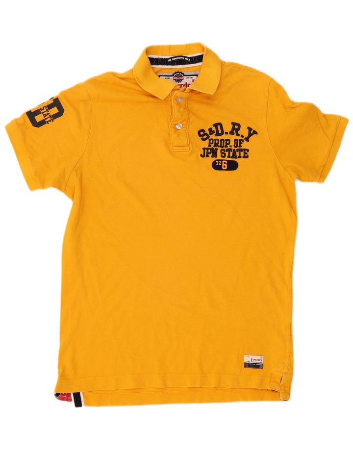 SUPERDRY Polo gráfico para hombre XL Algodón amarillo
