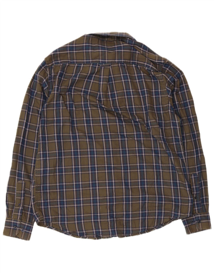 JAMES PRINGLE Camisa de franela para hombre Poliéster a cuadros caqui medio
