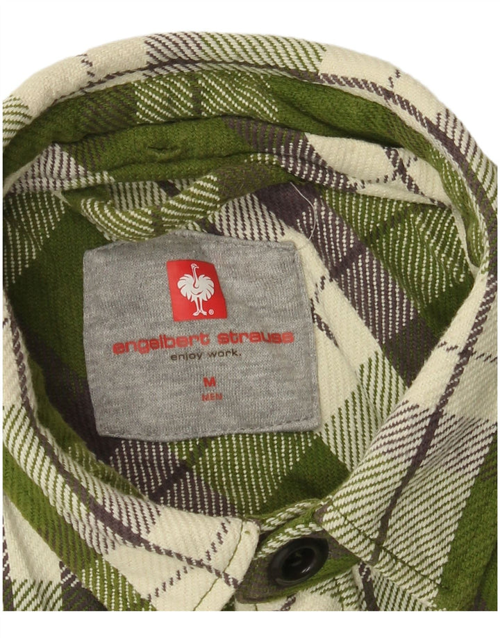 Engelbert Strauss Camisa De Franela Hombre Cuadros Verde Medio