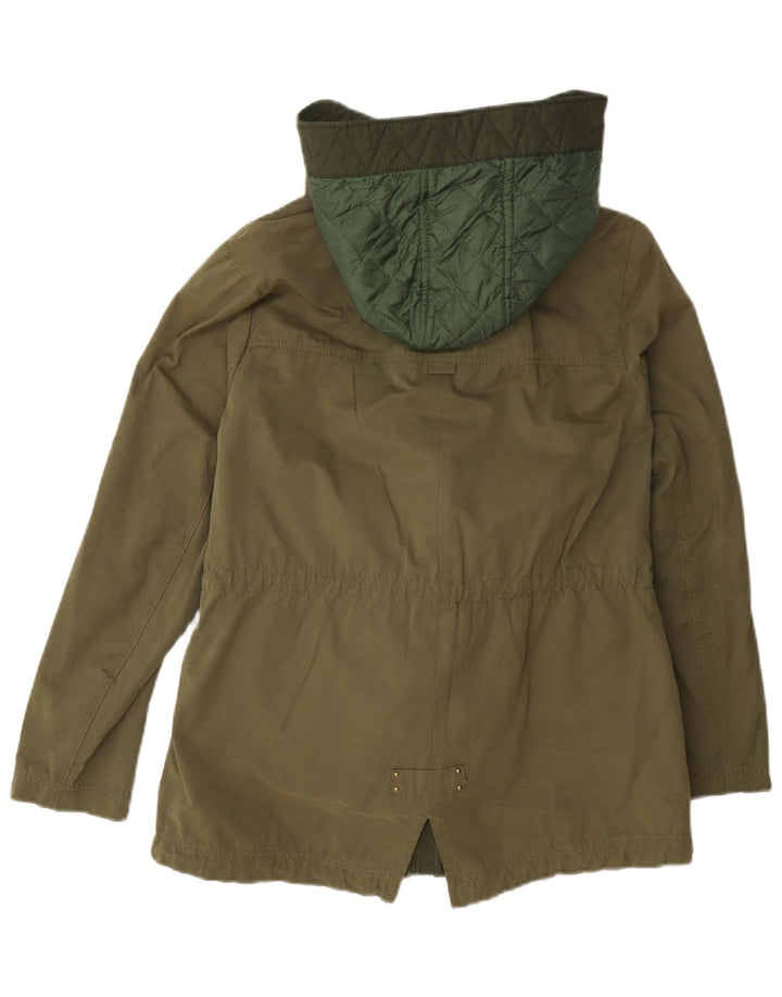 Zara Parka Niña Con Capucha 13-14 Años Caqui Poliéster