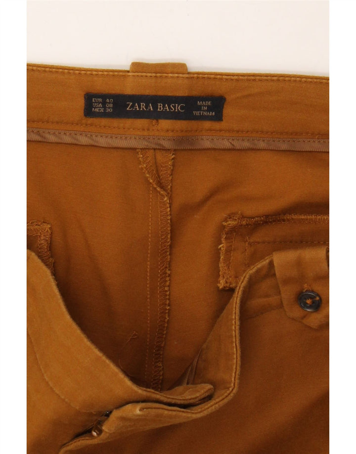 ZARA Womens Slim Chino Trousers EU 40 Medium W34 L28 Brown Vintage Zara and Second-Hand Zara from Messina Hembry 