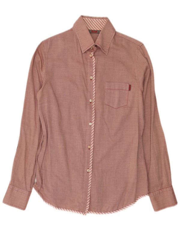 Camisa Slam para mujer UK 12 Medium Red Cotton