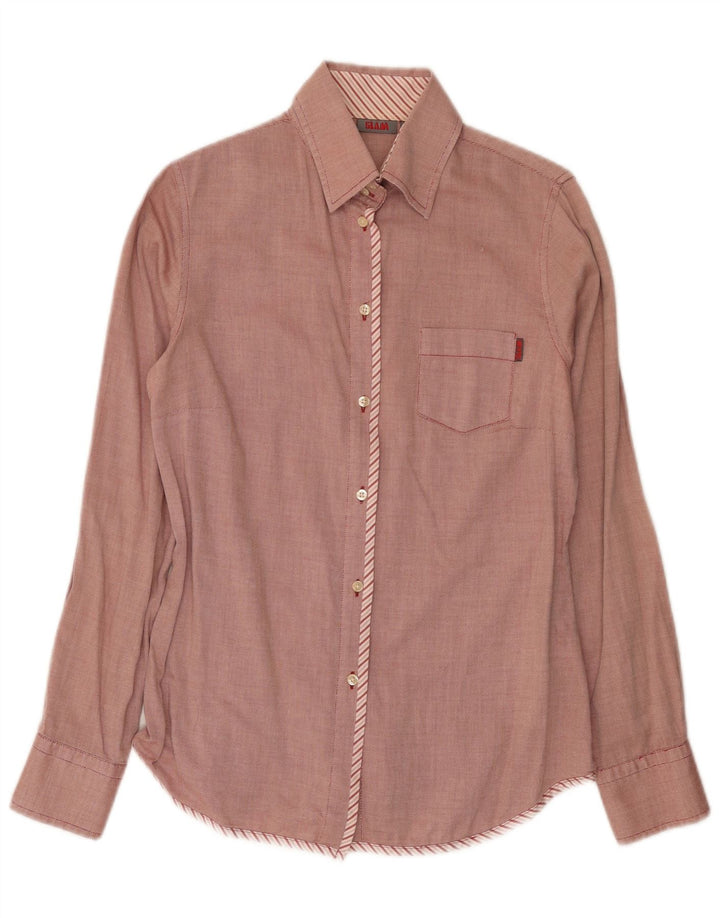Camisa Slam para mujer UK 12 Medium Red Cotton