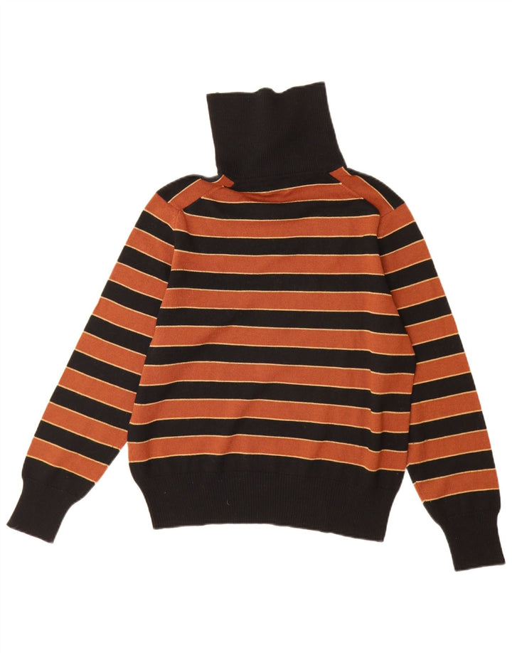 BLEYLE Suéter tipo jersey con cuello vuelto para mujer Reino Unido 12 Mediano Rayas negras