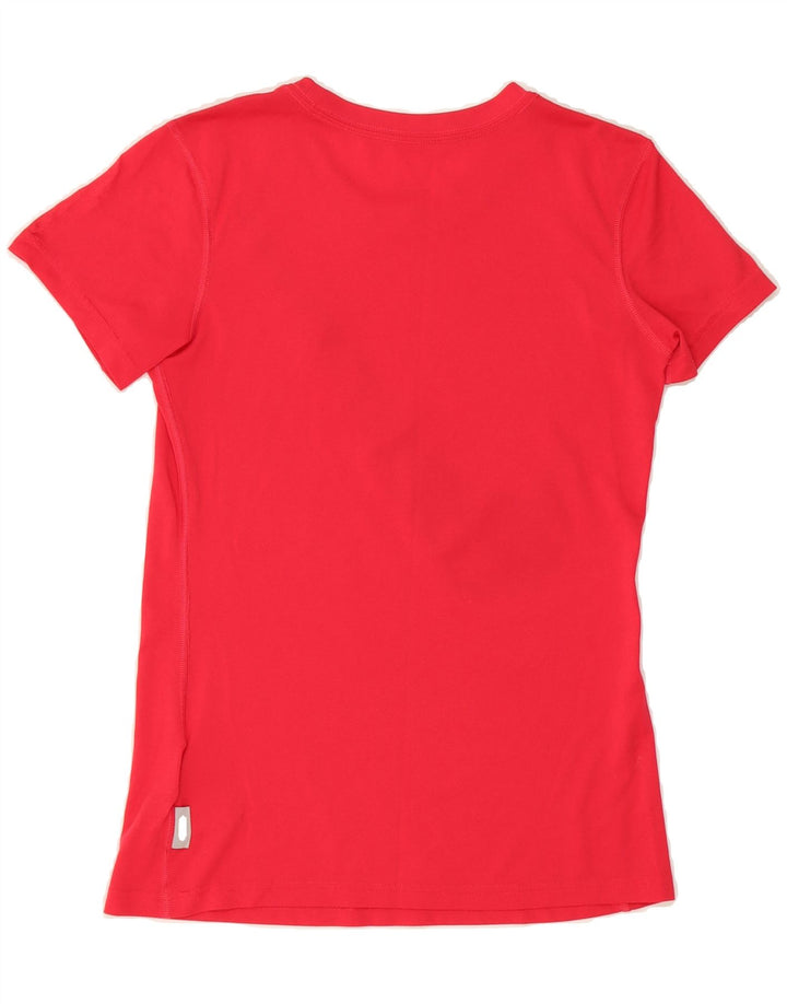 NIKE Womens Dri Fit Graphic T-Shirt Top UK 10 Small Red Polyester Vintage Nike and Second-Hand Nike from Messina Hembry 