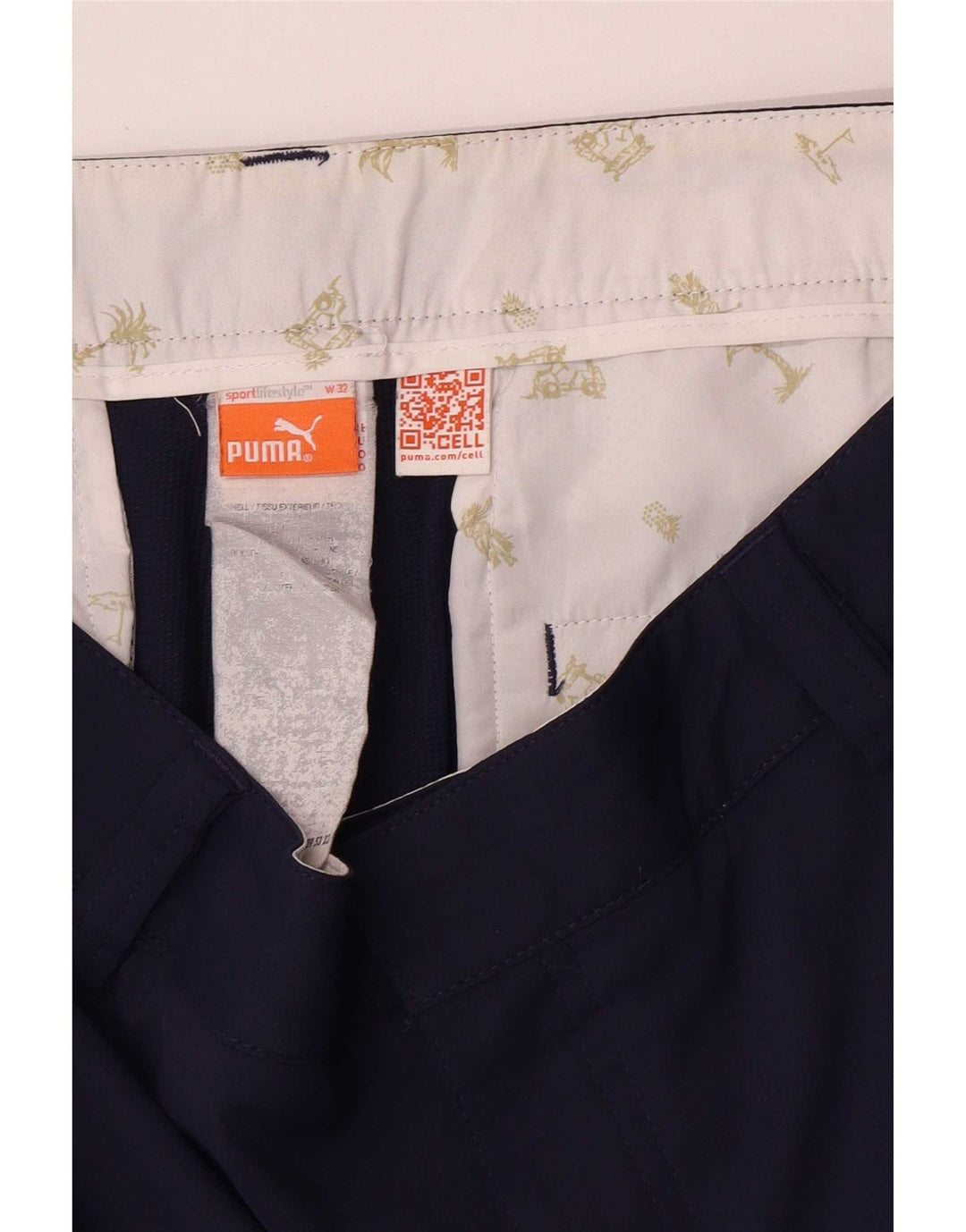 Puma Mujer Chino Shorts W32 Grande Azul Marino