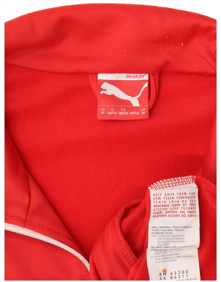 PUMA Chaqueta de chándal para hombre con bloques de color rojo medio Poliéster