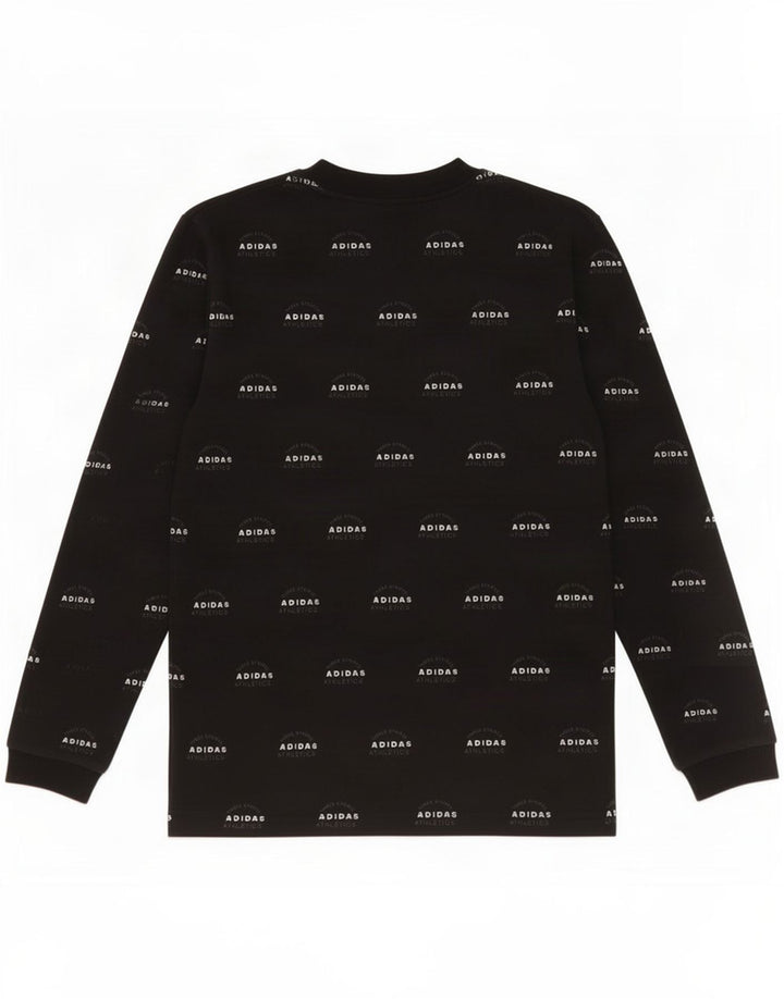 Adidas Hombre Sudadera Gráfica Jersey Pequeño Algodón Negro