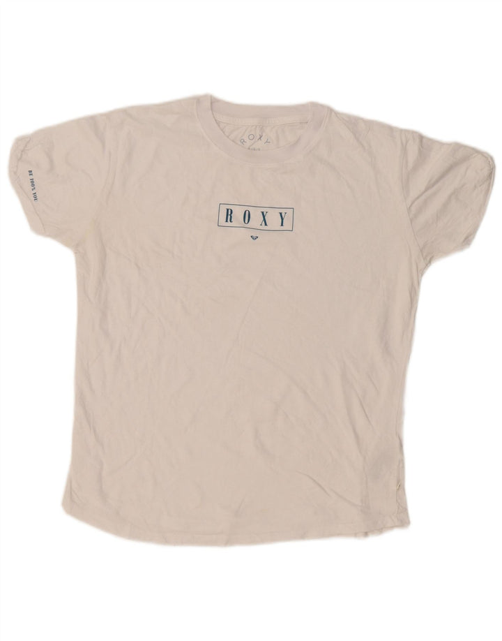 Roxy Camiseta gráfica para mujer Top UK 46 Large White Cotton